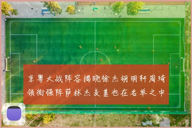 京粤大战阵容揭晓徐杰胡明轩周琦领衔强阵萨林杰麦基也在名单之中